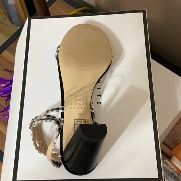White House Black Market Black and White Heels - Picture 4 of 5